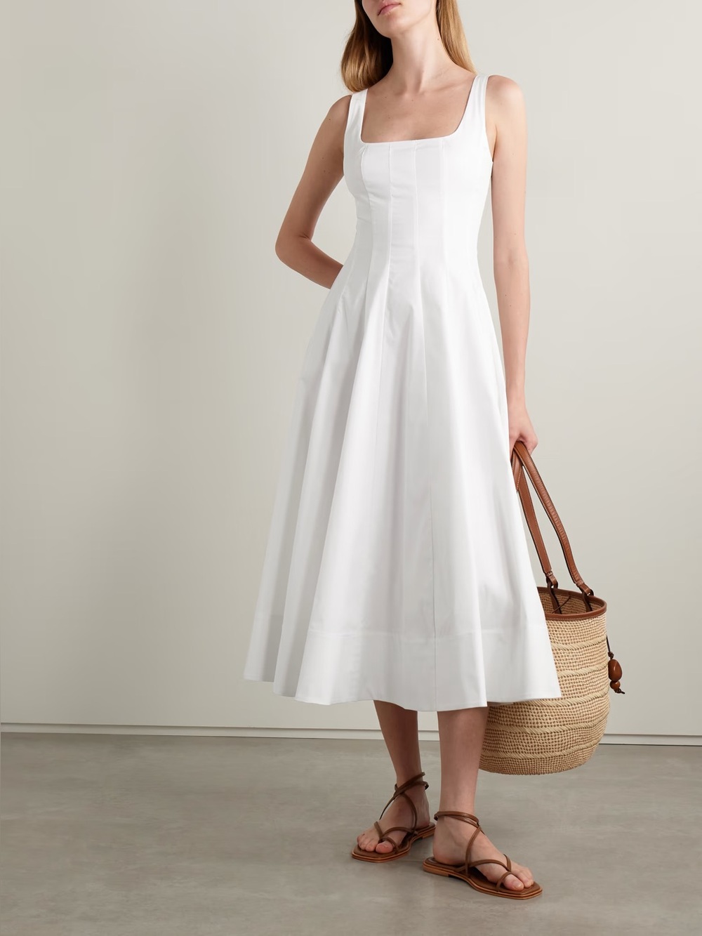 STAUD Wells Dress White Sz. Small